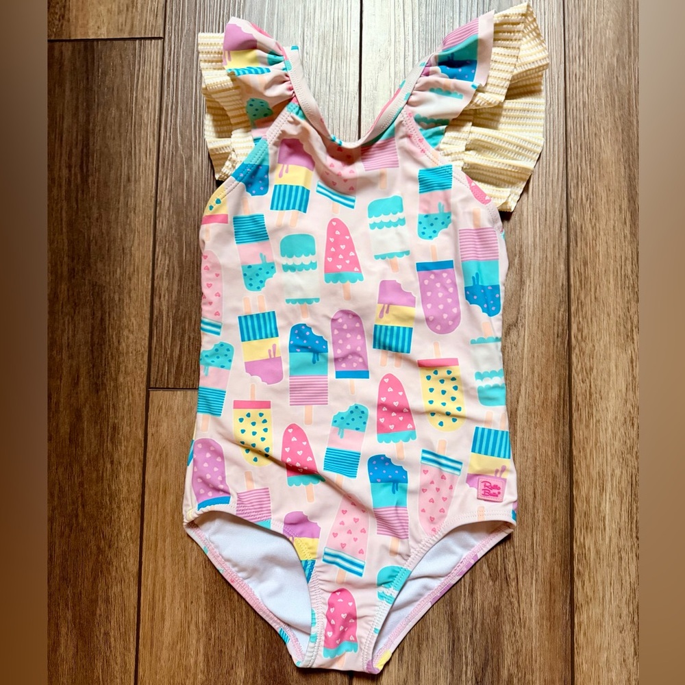 Ruffle Butts Pink and Blue Popsicle One Piece bathingsuit